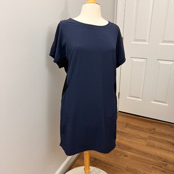 Smartwool Merino Wool Blend Navy Short Sleeve Active Shirt Dress S - Picture 1 of 13